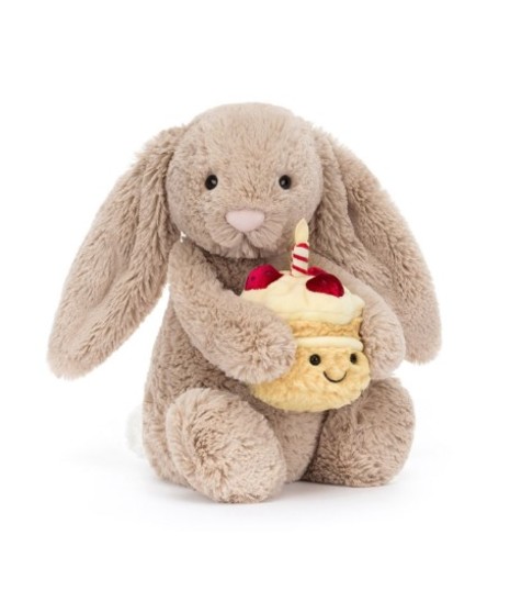 Jellycat - Bashful Beige Bunny 'Birthday'