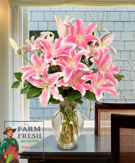 Pink Lily Bouquet - seasonal Special