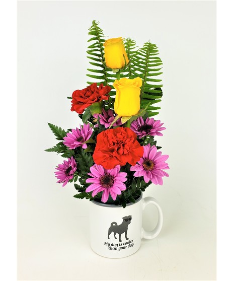 Everyone should Take a Break from time to time. this ceramic Mug with assorted fresh flowers can be the perfect Thank You! Please choose a color option.