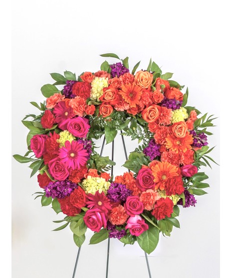 Vibrant Garden Wreath Display