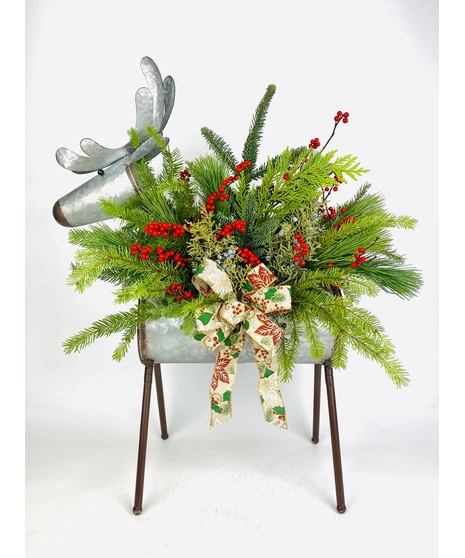 Reindeer Welcome Planter