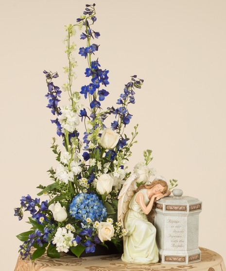 Blue and White Side Accent Design