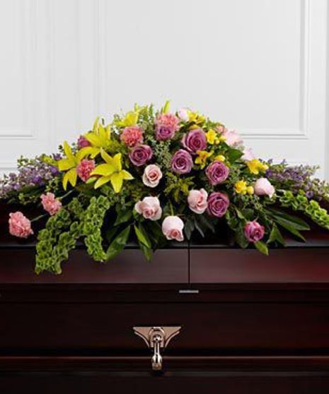 Garden Design Casket Spray