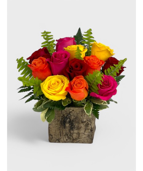 Rainbow wishes for your loved one! all the best and brightest color available in this mixed dozen