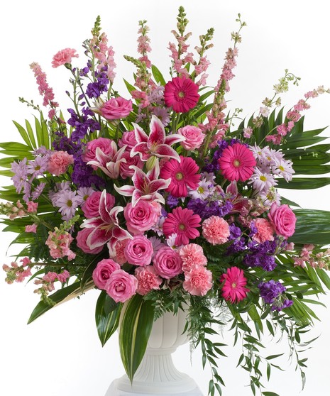 Delicate Pink and Lavender - Fan Shaped Design