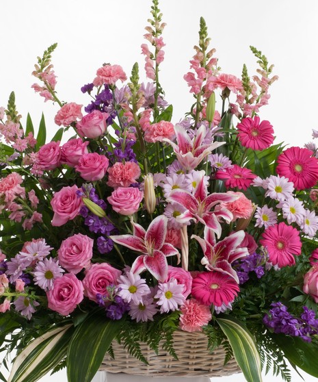 Delicate Pink and Lavender - Floor Basket