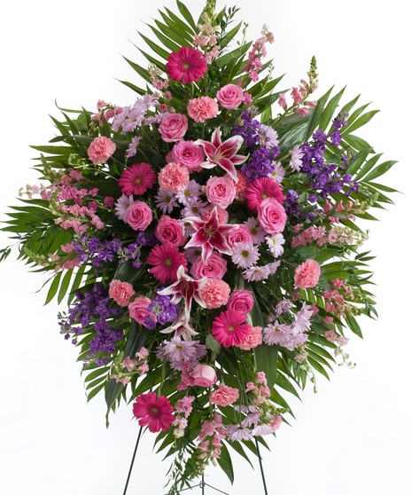 Delicate Pink and Lavender Easel Spray