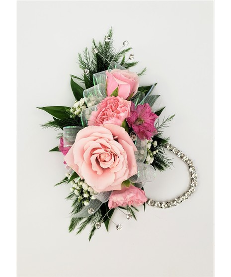 Corsage  Light Pink Mixed Flowers