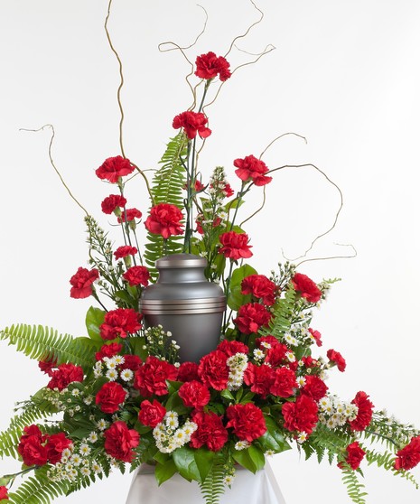 Red Carnation Memorial Display
