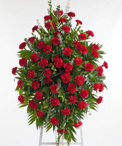 Red Carnation Easel Spray