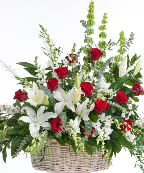 Classic Red and White - Floor Basket