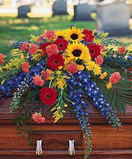 Mixed Summer Casket Spray
