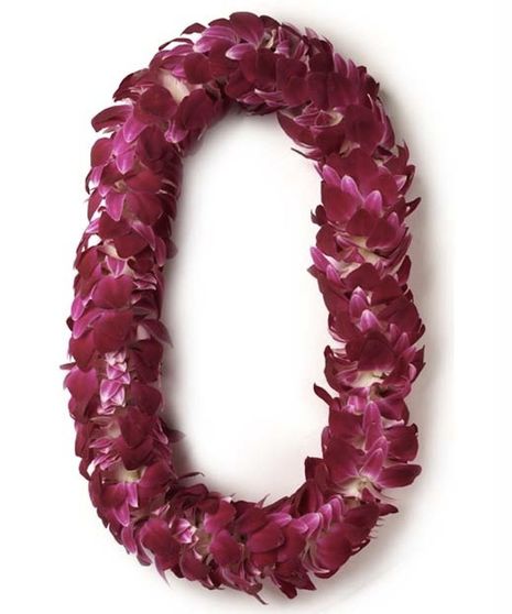 Double Purple Orchid Lei
