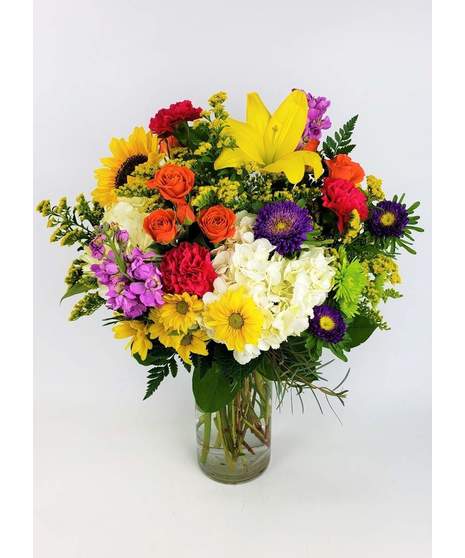 Rich in texture and color, each one of these farm fresh bouquets are unique with the vast variety of flowers available. 