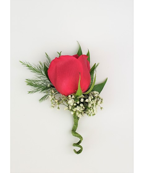 Boutonniere- Hot Pink Blossom