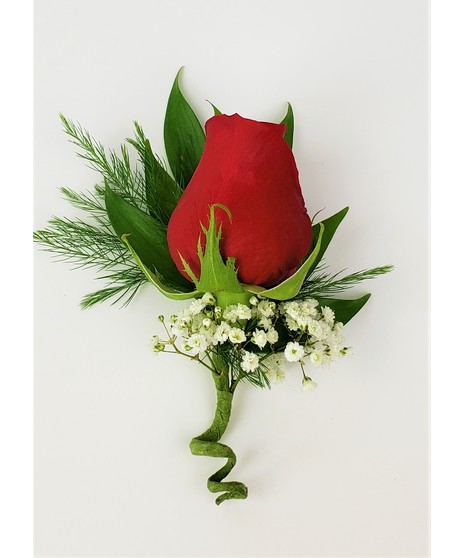 Boutonniere- Red Blossom