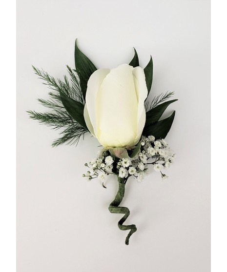 Boutonniere- White Blossom