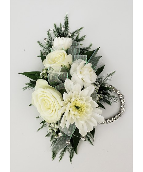 Corsage  White Mixed Florets